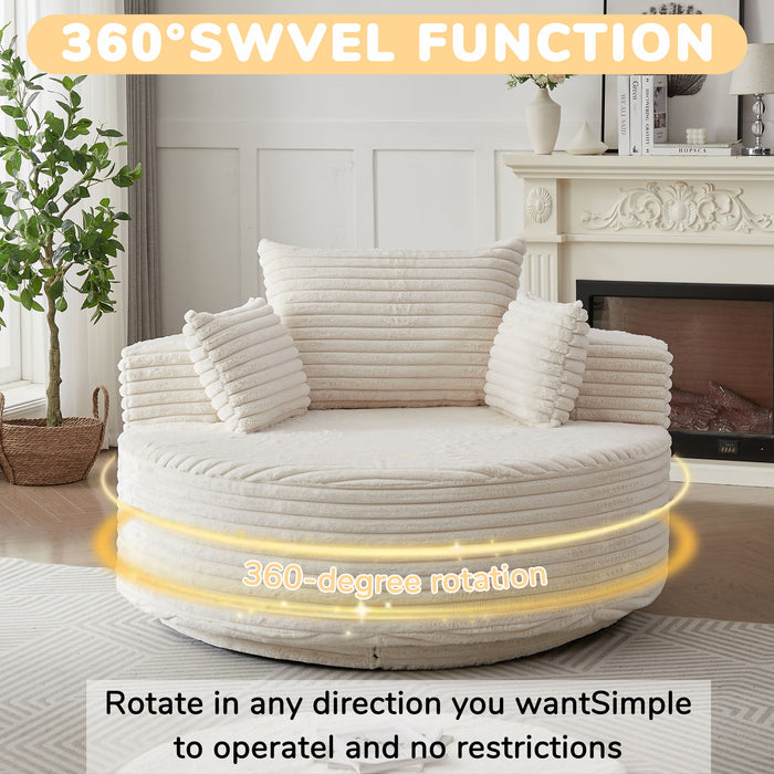 Swivel Chair With 360° Rotation For Living Room