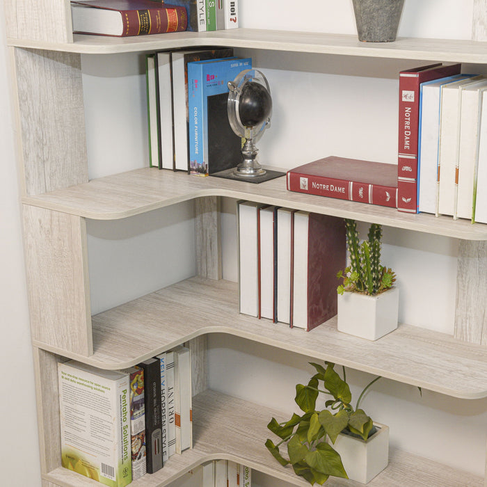 L-Shaped Corner Bookshelf