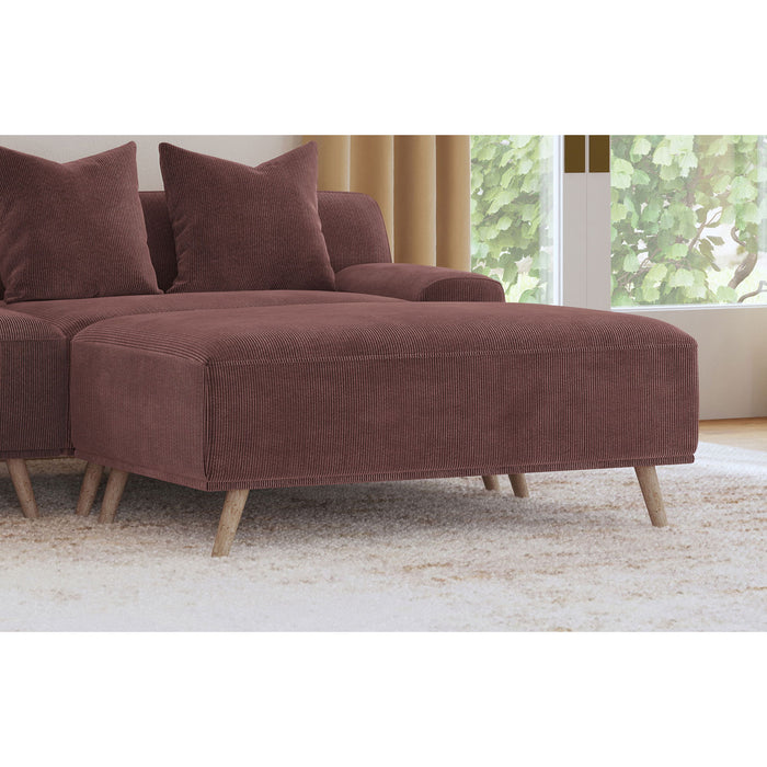 Amani - Upholstered Ottoman - Wine Red