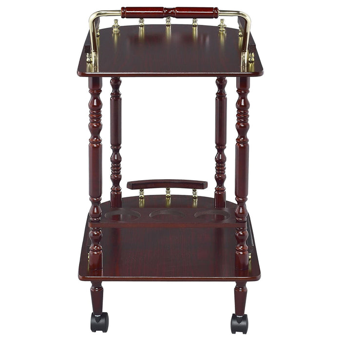 2 Shelf Serving Cart - Brown