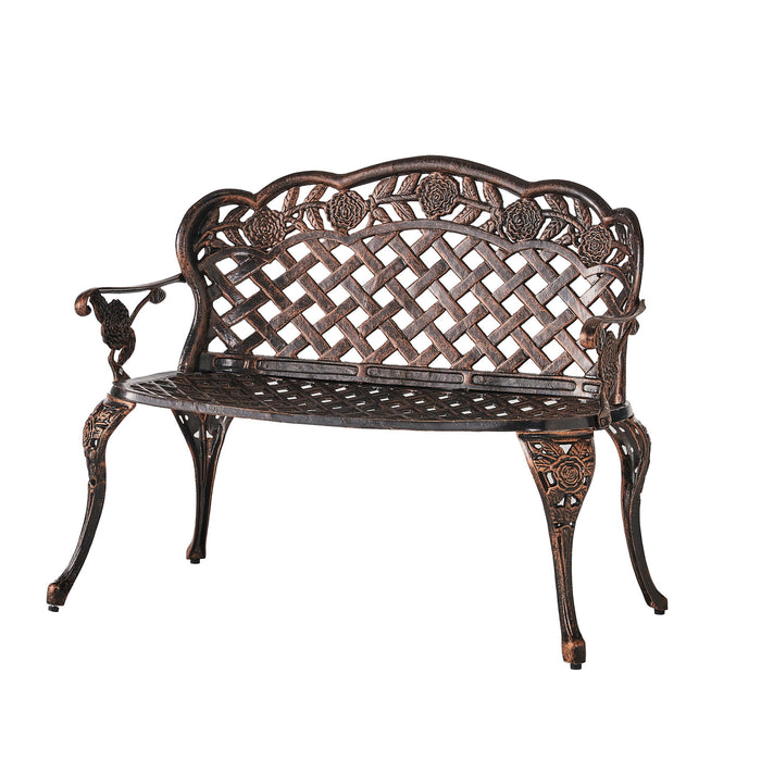 Lucia - Outdoor Garden Bench - Copper