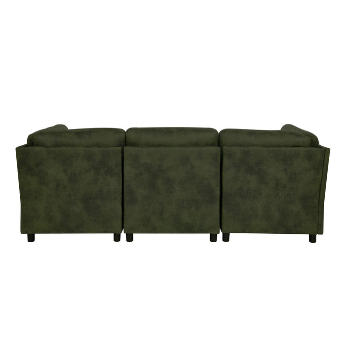 Upholstered Modular Sectional With Custom Configuration And Removable Cushions