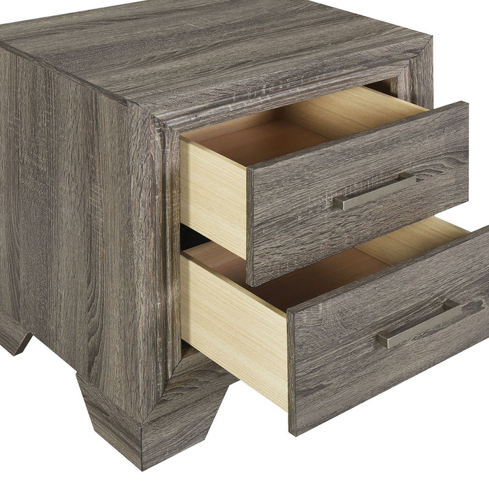 Funston - 2 Drawer Nightstand - Brown Oak