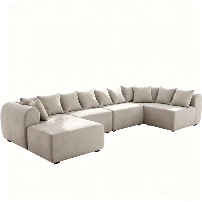 8 Seater U-Shaped Couch With Ottoman