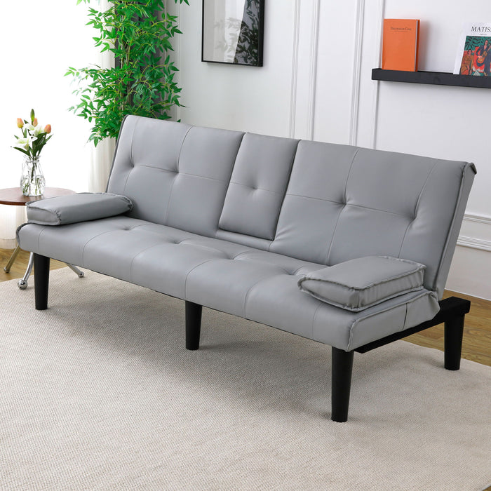 Sofa Bed With Foldable Design And Cup Holder