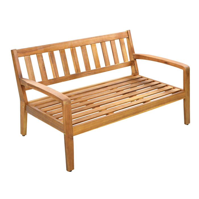 2 Piece Outdoor Conversation Set (Loveseat & Coffee Table With Water-Resistant Cushions)