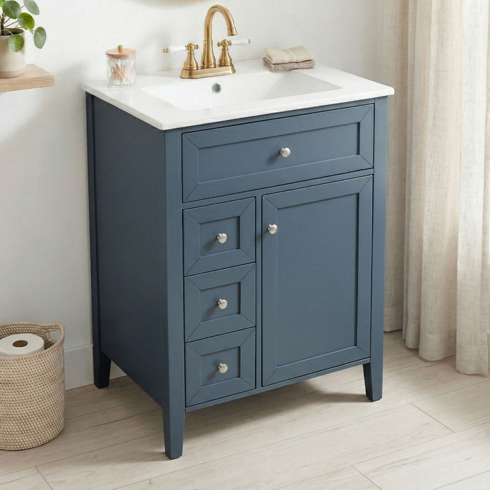 Bathroom Vanity With Sink, Soft Closing Cabinet