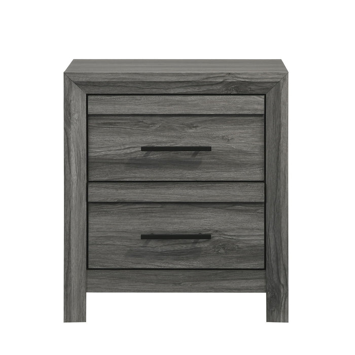 Denver - 2 Drawer Nightstand - Gray