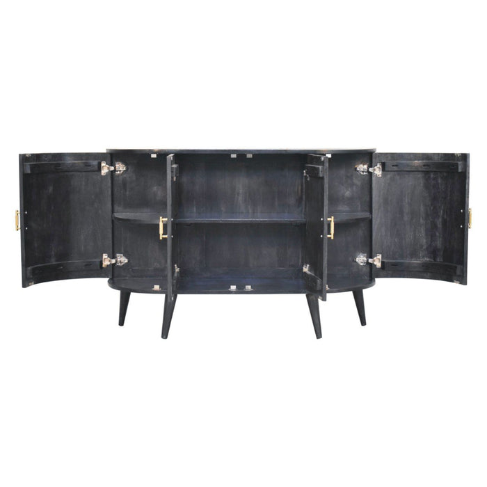 Quad - T Bar Cabinet - Ash Black