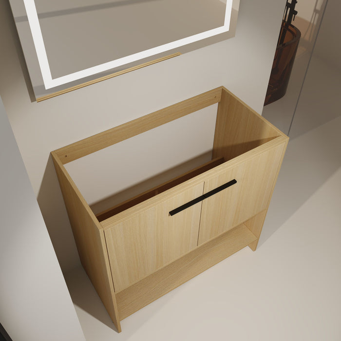 Modern Freestanding Bathroom Vanity With 2 Doors