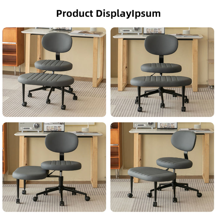 Ergonomic Cross Legged Office Chair With Back Support