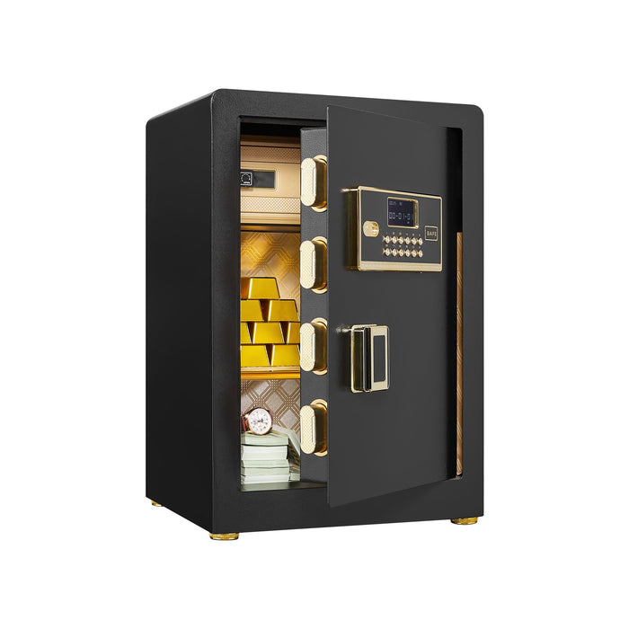 Security Electronic Home Safe With Digital Lock, Removable Shelf, Mute Function, Interior For Documents, Cash, Jewelry