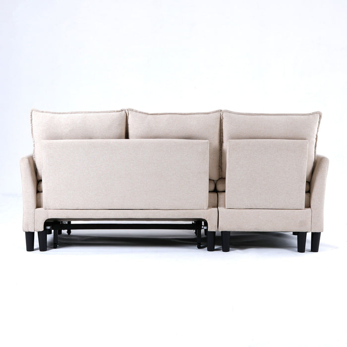 L-Shaped Reversible Chaise Sectional Sofa With Storage