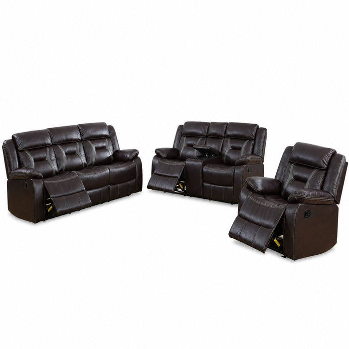 Living Room Set With Pillow Armrest And Tufted Backrest