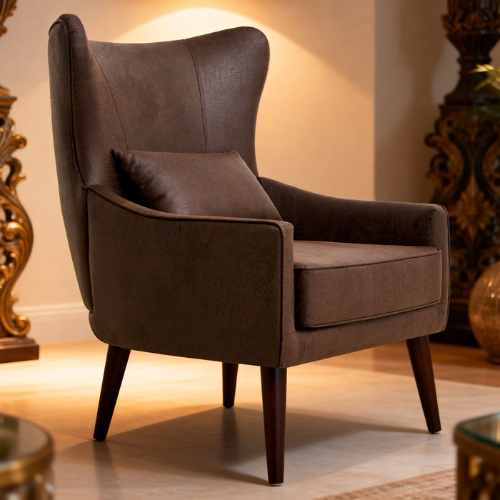 Leisure Chair With Curved Backrest