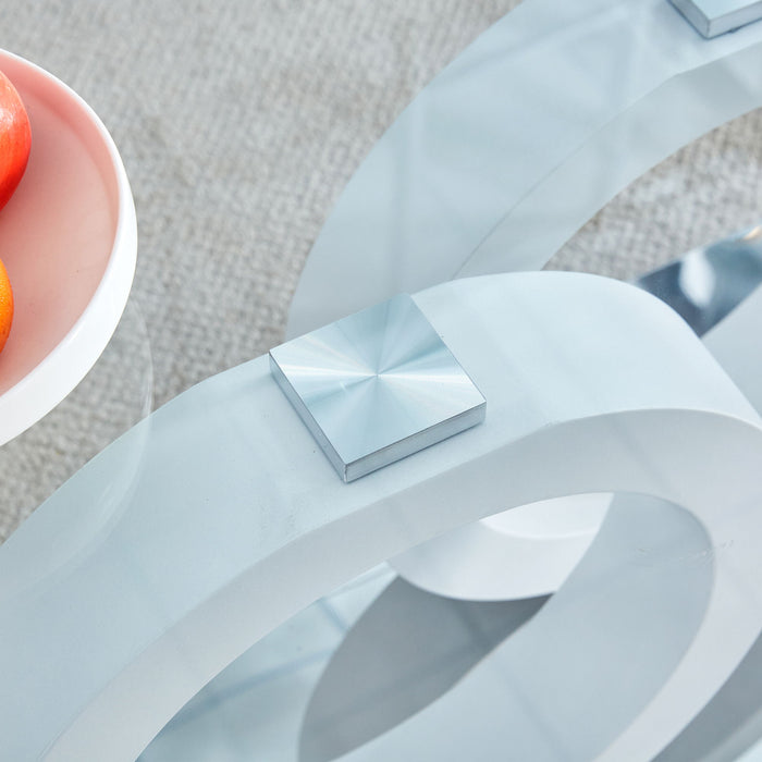 Contemporary Style Glass Top Coffee Table