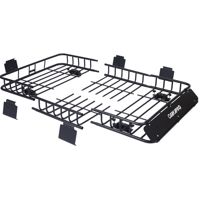 Motoring Rooftop Cargo Carrier Basket Steel, Universal Fit Roof Rack