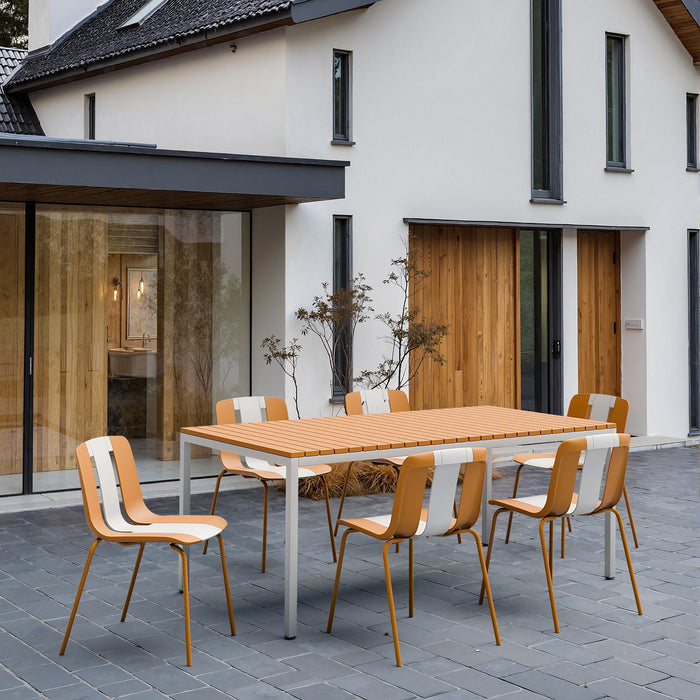 Modern Striped Blocking Single Chairs (Set of 4)