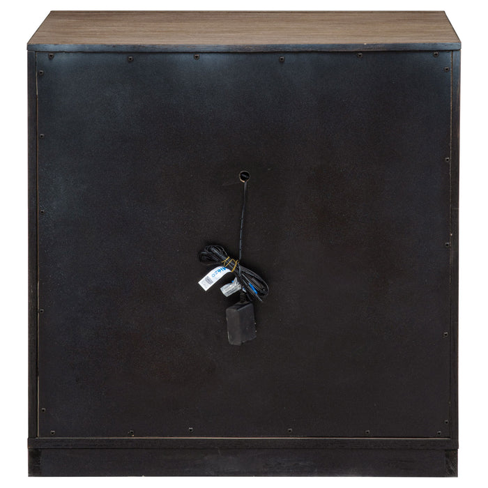 Gibbons - 1 Drawer Nightstand With LED Light - Brown