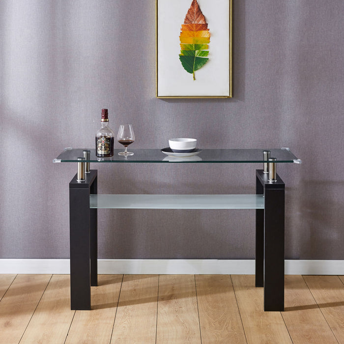 Clear Glass Top Side Table, Modern Design For Home