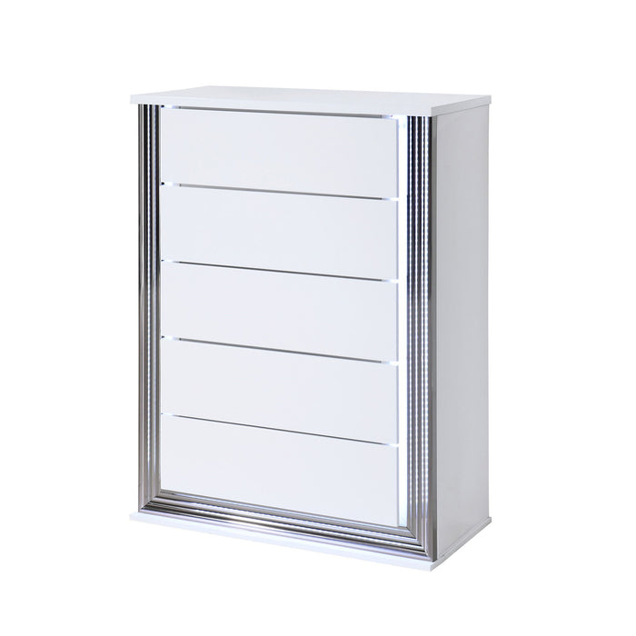 Moon - Smooth Chest With LED - White