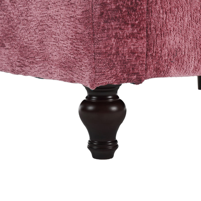 Mid Century Modern Chenille Fabric Loveseat Sofa, 2 Seat Upholstered Couch