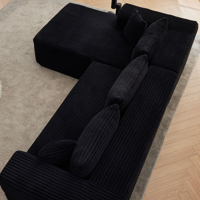 Modular Sofa With Golden Square Legs