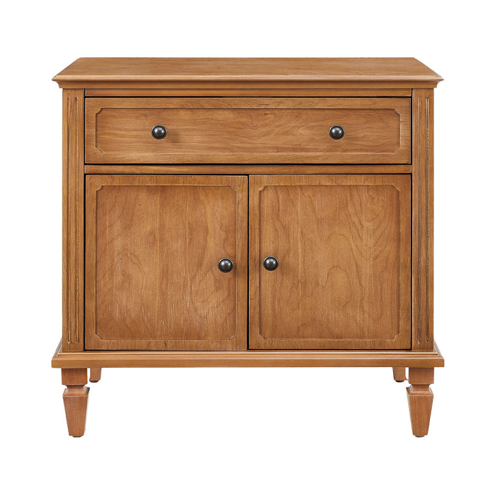 Nightstand With Charging Station Bedside Table With Drawer And Double Door Storage
