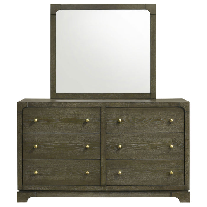 Sundance - 6 Drawer Dresser With Mirror - Dark Coffee