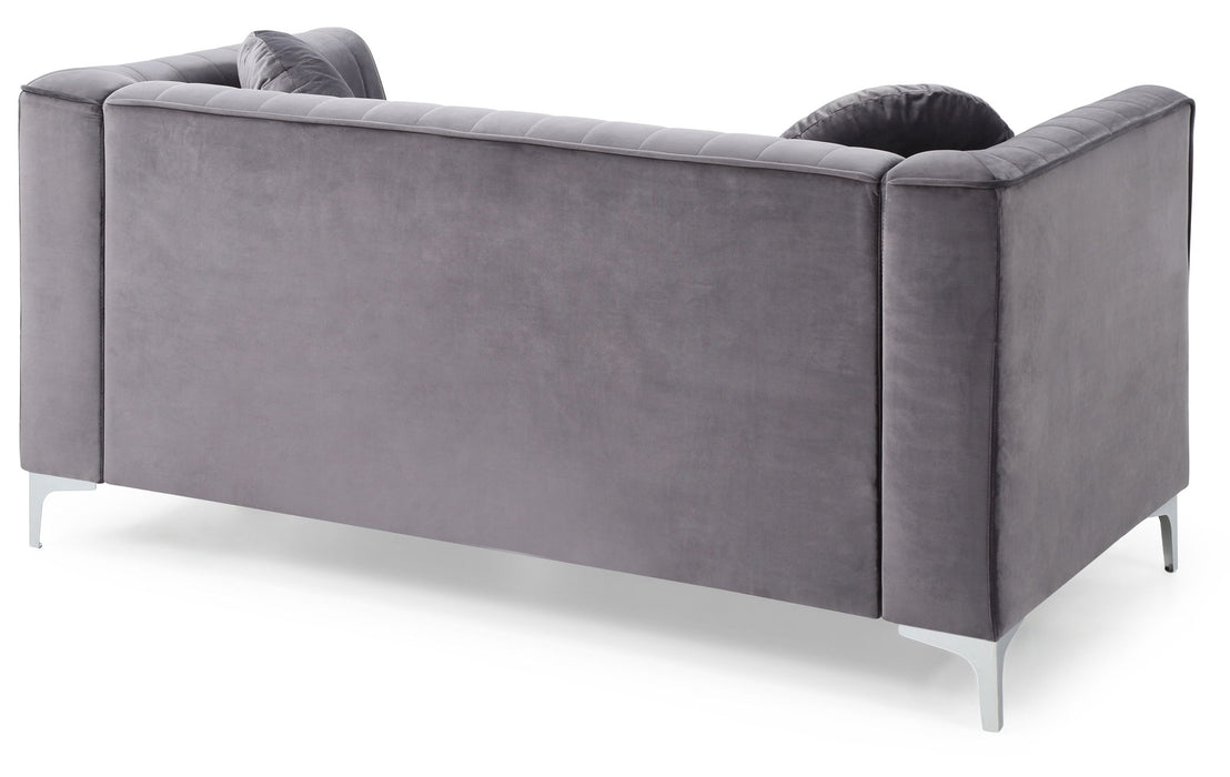 Glam Styled Micro Suede Velvet Loveseat