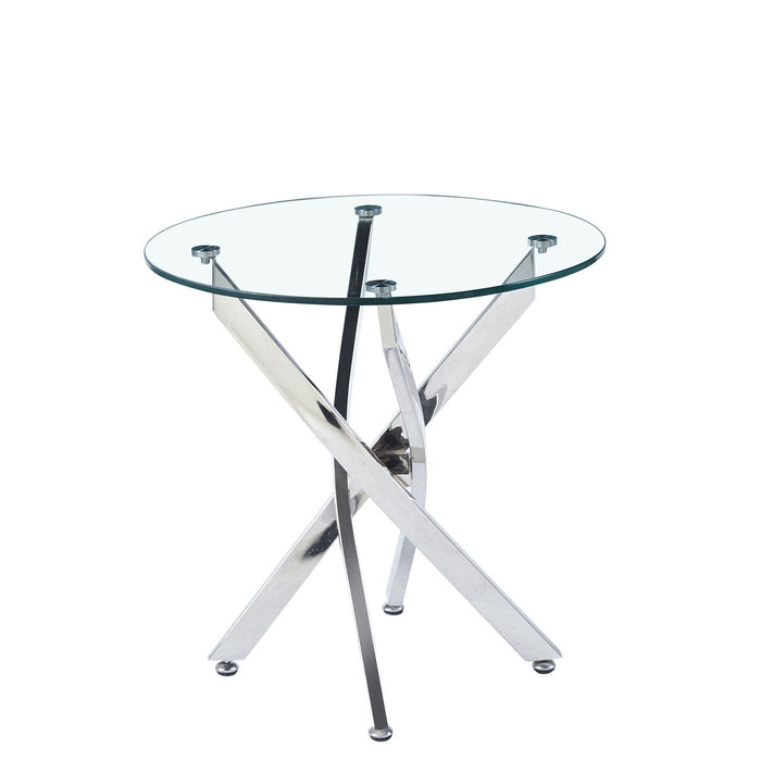 Round Table With Angular Slanted Legs