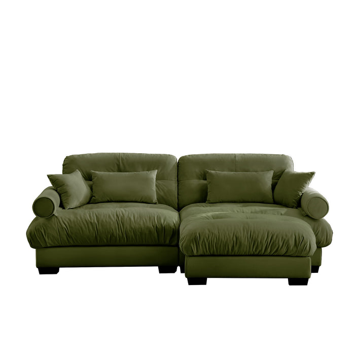 Super Comfort Oversized Modular Sectional Sofa With Movable Ottoman