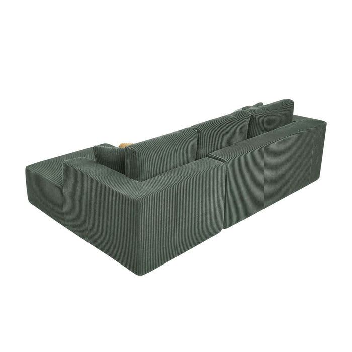 L - Shape Full Compressed Upholstered Sectional