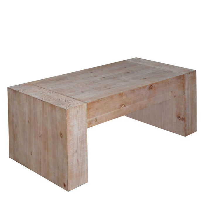 Modern Farmhouse Living Room Block Leg Coffee Table