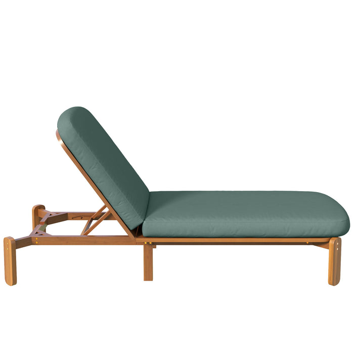 Outdoor Chaise Lounge With Adjustable Backrest