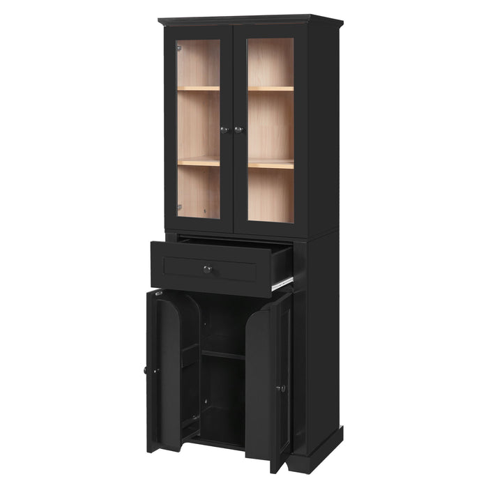 Bathroom Storage Cabinet, Adjustable Shelves & Drawer, Freestanding Linen Tower
