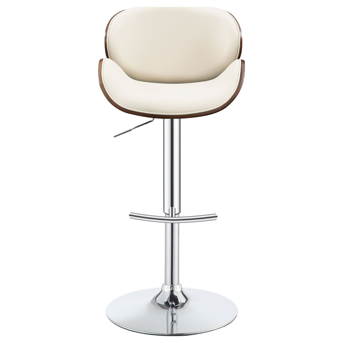 Adjustable Bar Stool With Upholstery - Ivory