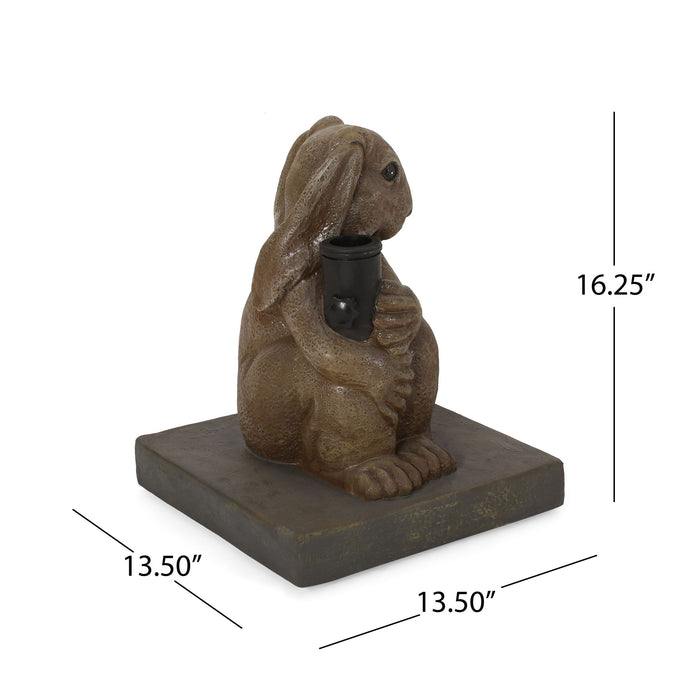 Hand Crafted Rabbit Umbrella Base With Playful Design - Light Brown