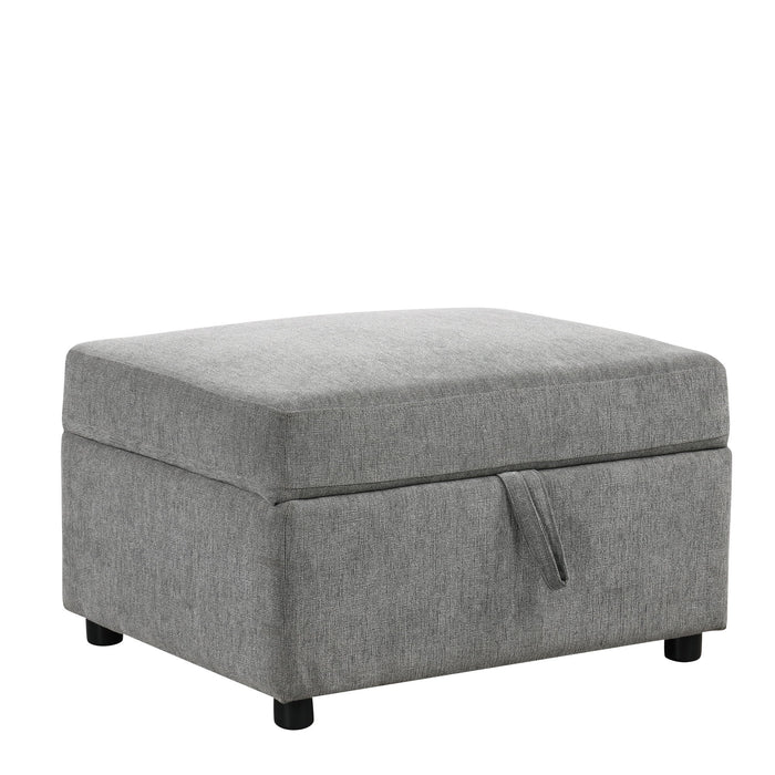 Movable Storage Ottoman Footrest For Living Room