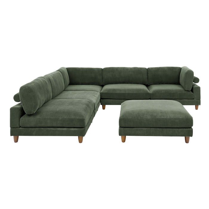 Modern Modular Sectional With Adjustable Back Support