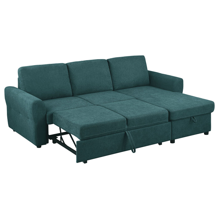 Kenna- Sleeper Sectional Sofa With Storage Ottoman