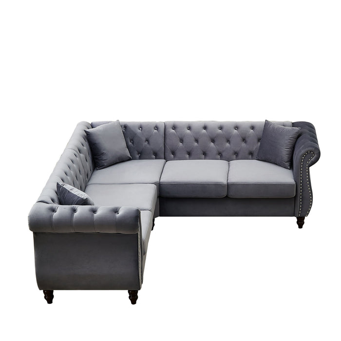 Streamline Modern L-Shaped Corner Sofa