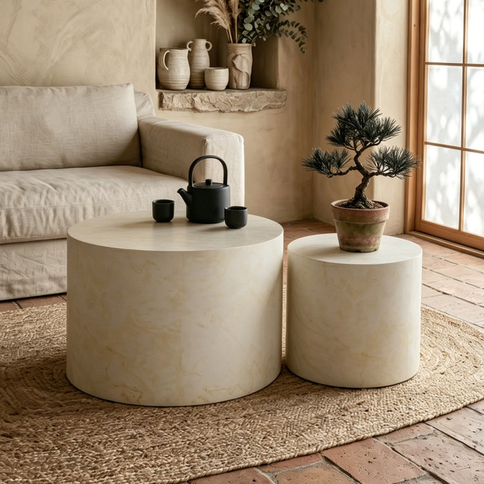 Modern Round Nesting Coffee Table (Set of 2)