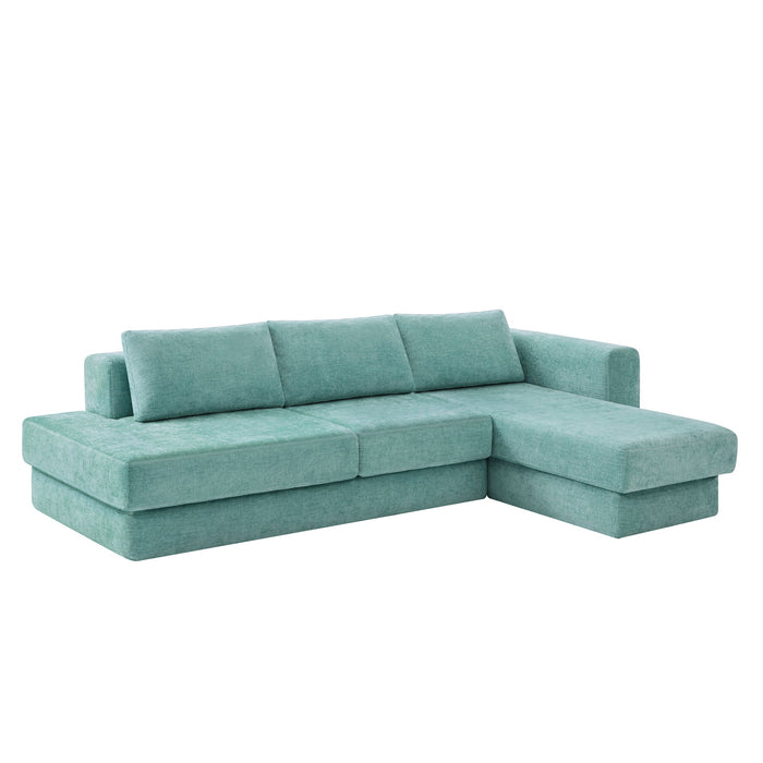 L-Shaped Modular Sofa With Double Layer Cushion