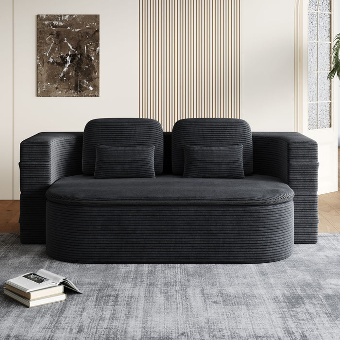 2 In 1 Foldable Sofa Bed With Multi Functional Blanket
