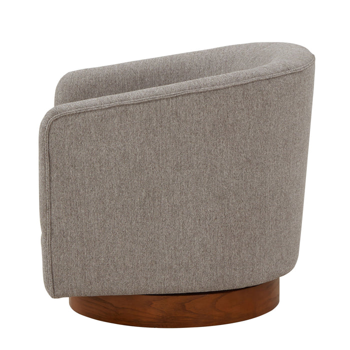 Miramar - Swivel Barrel Chair With Wooden Base