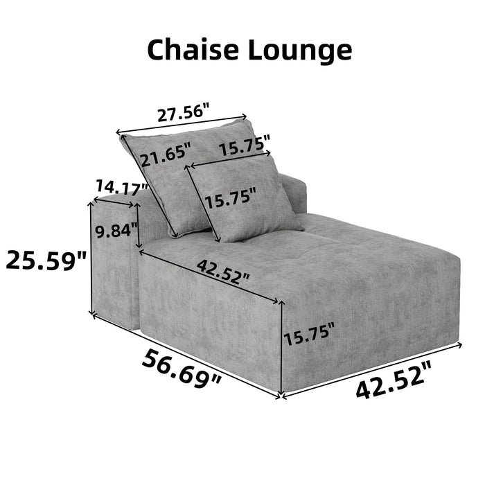 Modern Oversized Diy Combination Modular Sectional Sofa With Pillows