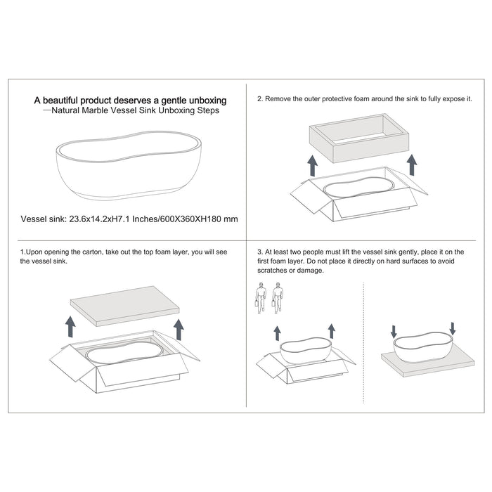 Bathroom Vessel Sink With Wavy Design