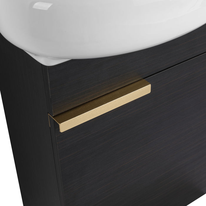 Soft Close Doors Bathroom Vanity With Sink, Compact Wall Mounted Design Basin
