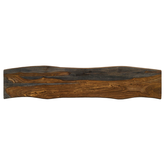Neve - Sheesham Live Edge Dining Bench With Hairpin Legs - Gray